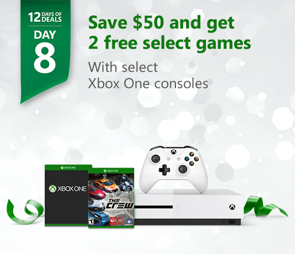 Day 8: Save $50 on select Xbox One consoles + 2 free games