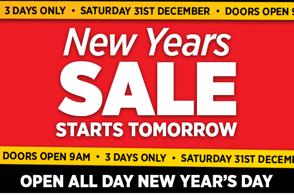 3 Day New Years Sale – Starts Tomorrow