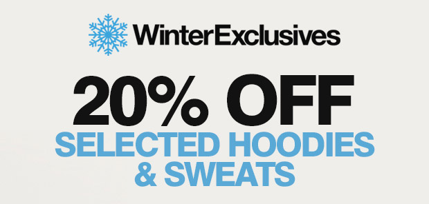 Now 20% off Hoodies & Sweats!