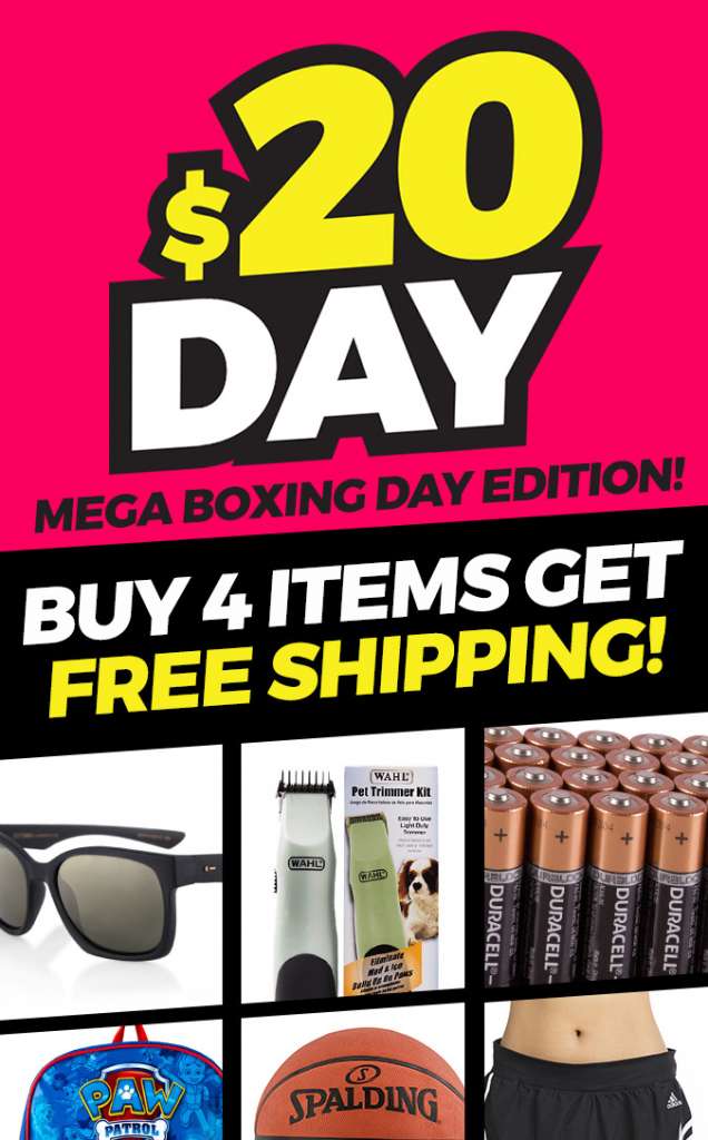 Boxing Day PRE-LAUNCH: 500+ $20 DAY Deals – FREE Shipping With 4+ Items!