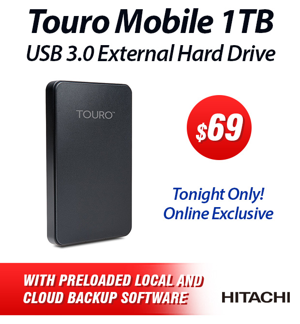 Hitachi 1TB Portable HDD $69 | WD 4TB Portable HDD $199 | Aerocool Mini Cases $39 Each