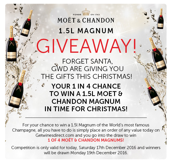 1.5L Moët Magnum Gιveaway. 4 To Win. Today Only!