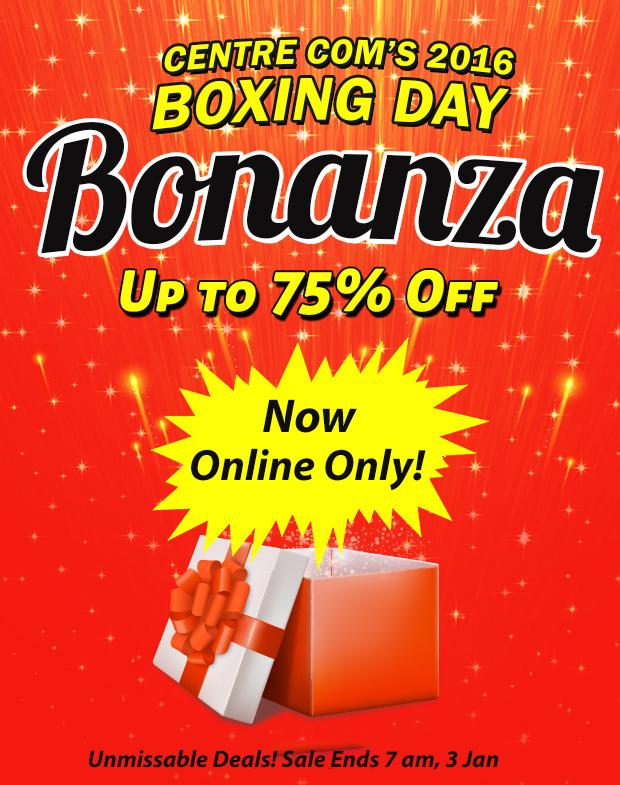 Happy New Year! Boxing Day Sale Continues Online.