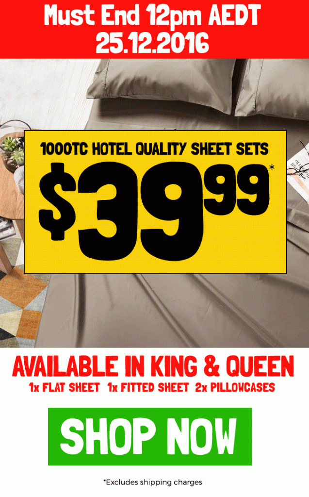 Pre-Boxing Day PRICE DROP – $39.99 1000TC Sheet Sets – King & Queen SETS!