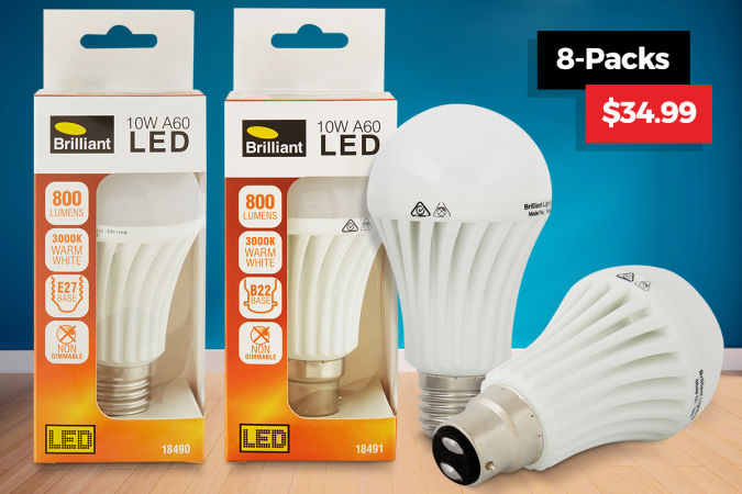 $34.99 FOR LED Light Globe 8-Packs – SELLING FAST!