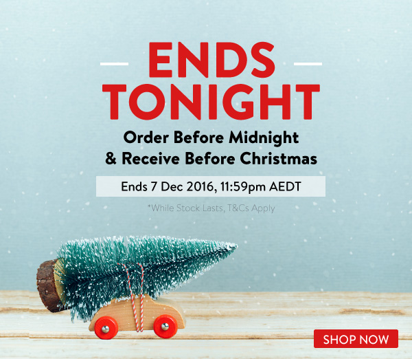 Last Chance for Delivery Before Christmas Day and Shipping is On Us!