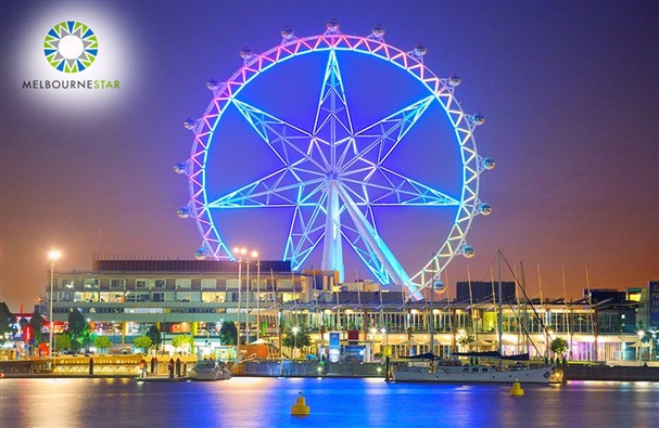 Ride the Melbourne Star Observation Wheel upto 38% discount Only $20 Per Adult or $15 Per Child!