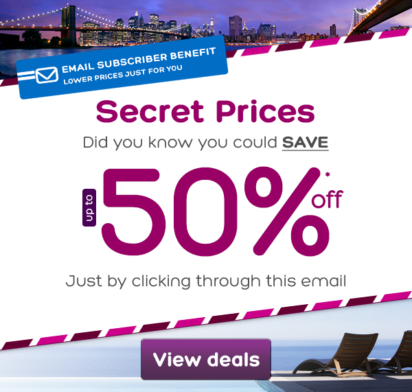 Secret Prices: email subscribers get lower prices