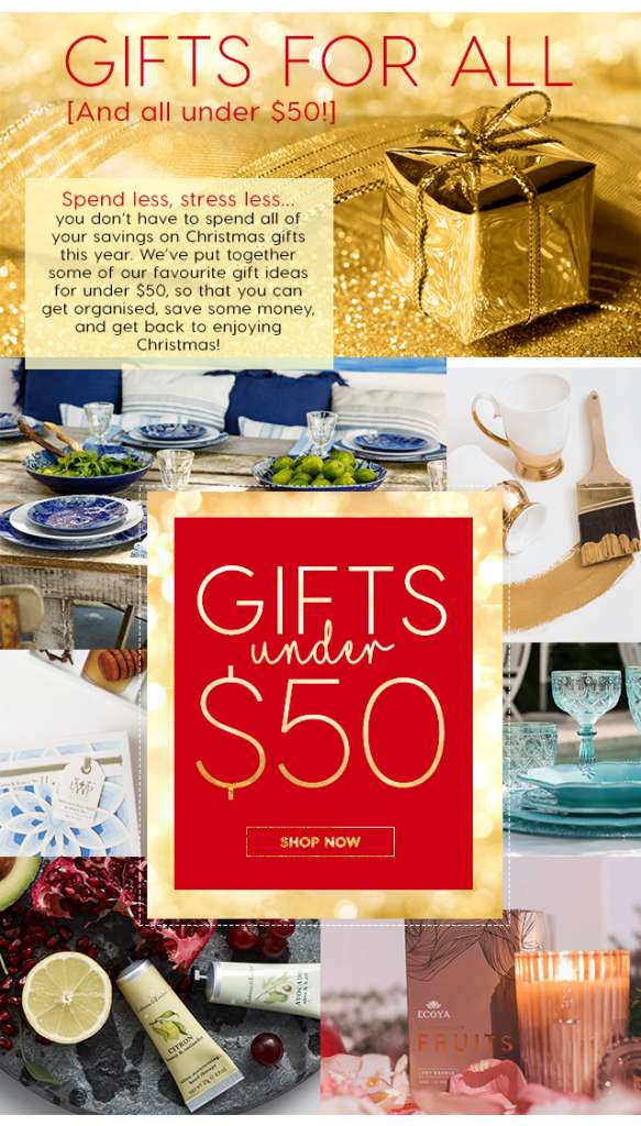 Your Christmas gifts sorted – with everything $50 and under!