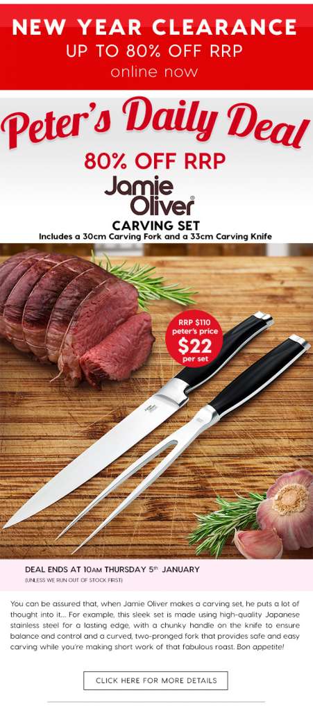 80% off Jamie Oliver Carving Set