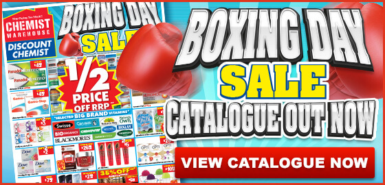 BOXING DAY Starts Now Online – 1/2 Price Vitamins and Cosmetics!