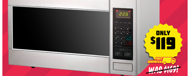 28L Stainless Steel Microwave Oven with Grill $119 (Was $169)