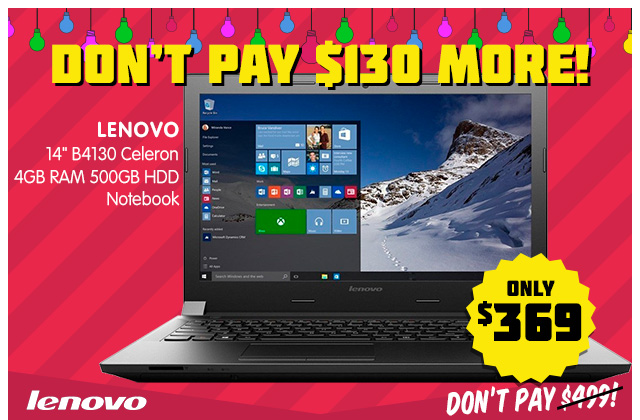 NEW Lenovo 14” Notebook – Don’t Pay $130 More!