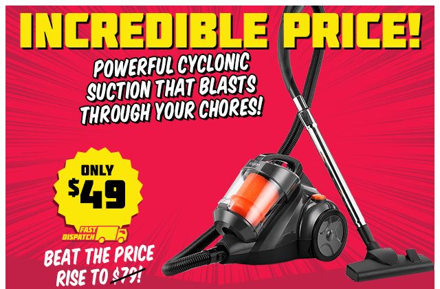 2000W Cyclonic Vacuum Just $49 – Limited Time Price!