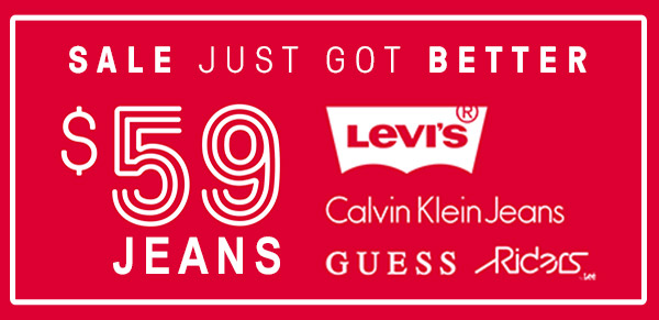 $59 SALE jeans from Levi’s, Guess + more