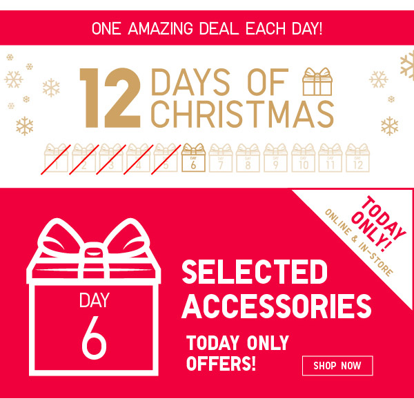 Day 6 – Selected Accessories from $9.90