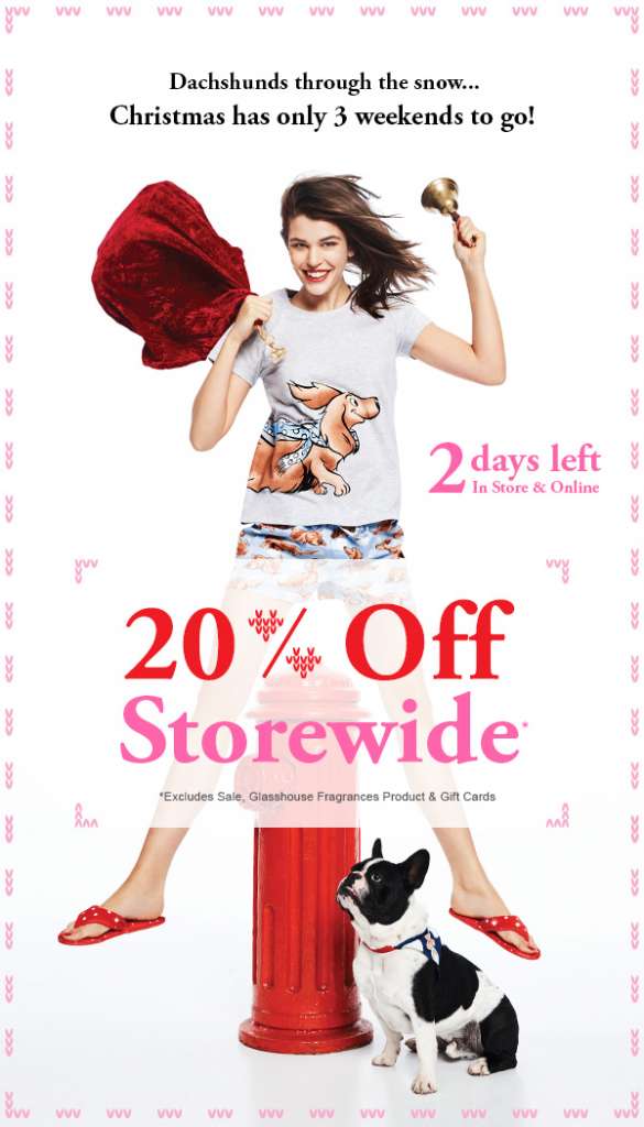 20% Off Storewide, get your gifts before Sunday