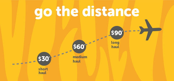 o the distance with fares from $30*, $60* and $90*! Sale on now.