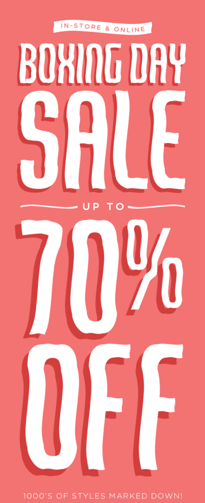 Boxing Day Sale – Up to 70% off