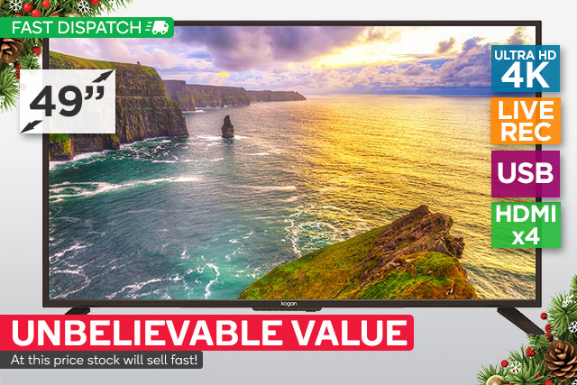 49” 4K LED TV only $399 …Unbelievable Value!