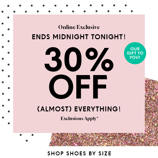 Last hours! Take 30% OFF!