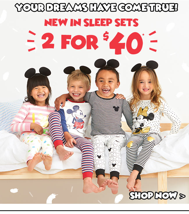 Cuddle up to 2 for $40 sleep sets!