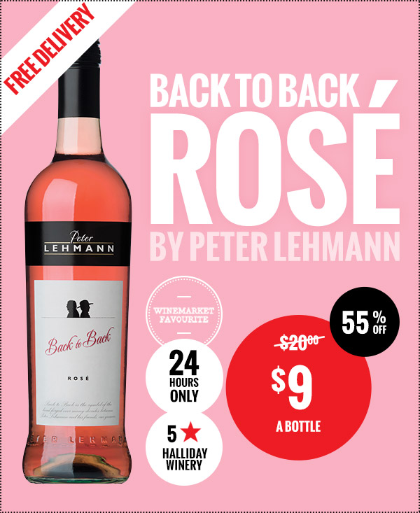 Peter Lehmann Back to Back Rosé for $9! 24 hours only