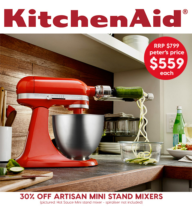 Now is the time to channel you inner chef with 30% off our KitchenAid Artisan Mini Stand Mixers.