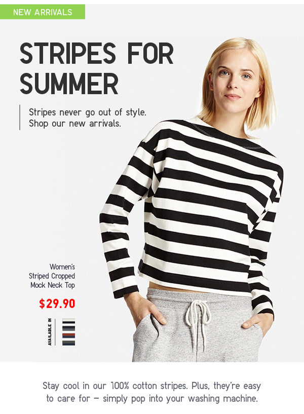 New Stripes for Summer from $29.90.