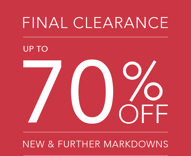 FINAL CLEARANCE | Up to 70% off sale items