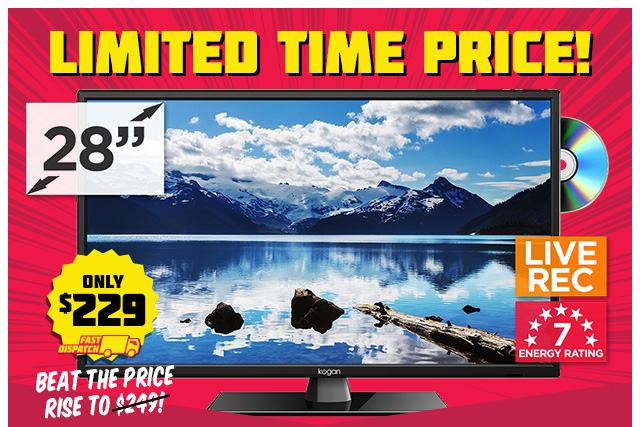 28″ TV & DVD Player Only $229 + NEW Unbelievable TV Bundle Offer!