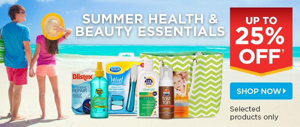 Up to 25% off your summer health & beauty essentials