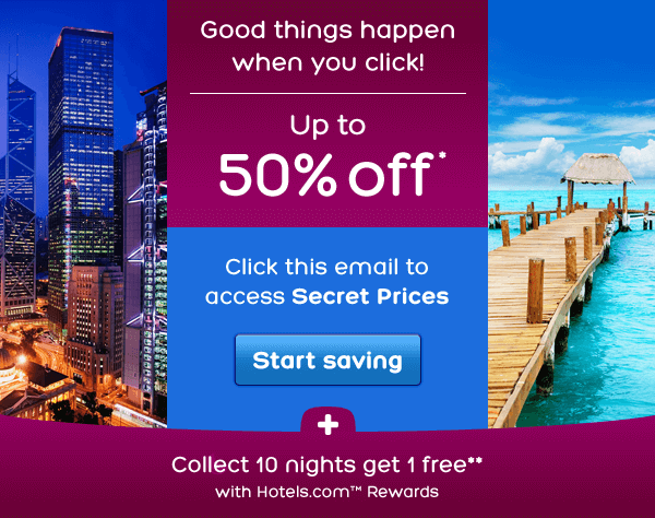 Enjoy a discount of up to 50% off – for our email customers.