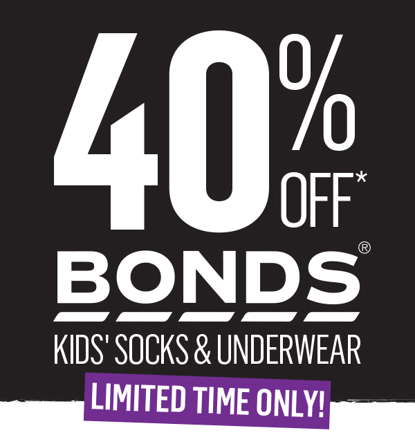 40% OFF Bonds Kids’ Socks & Underwear – Limited Time Only!