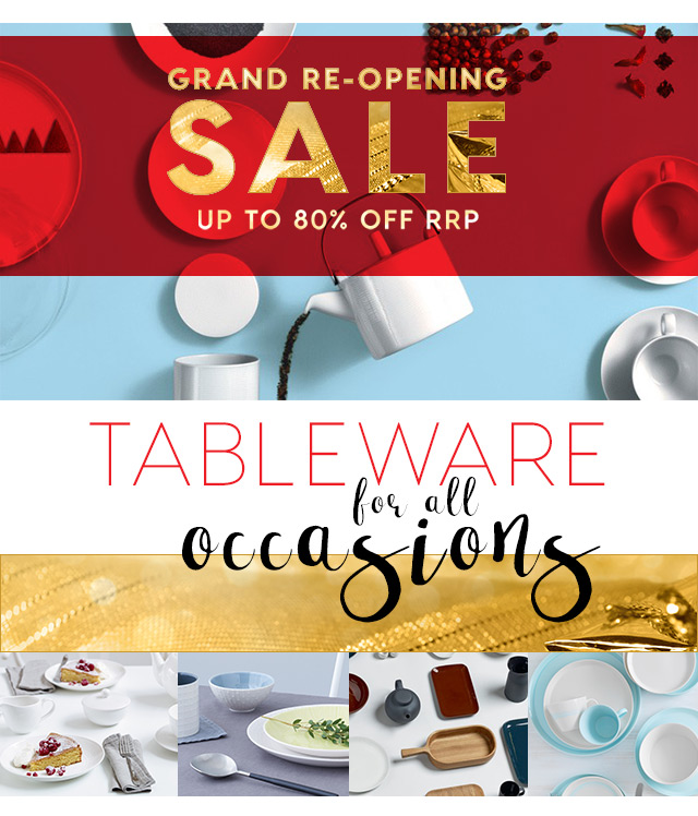 Browse our favourite dinner and tableware at up to 70% off RRP