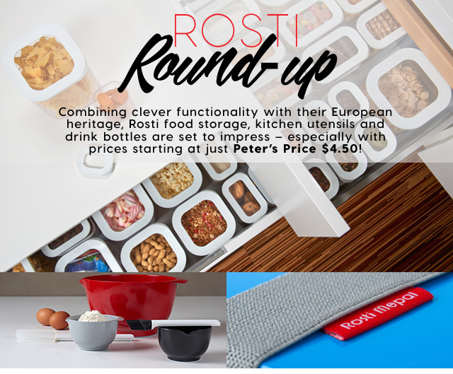 Browse Rosti’s clever food storage and kitchenware – prices from just $4.50!