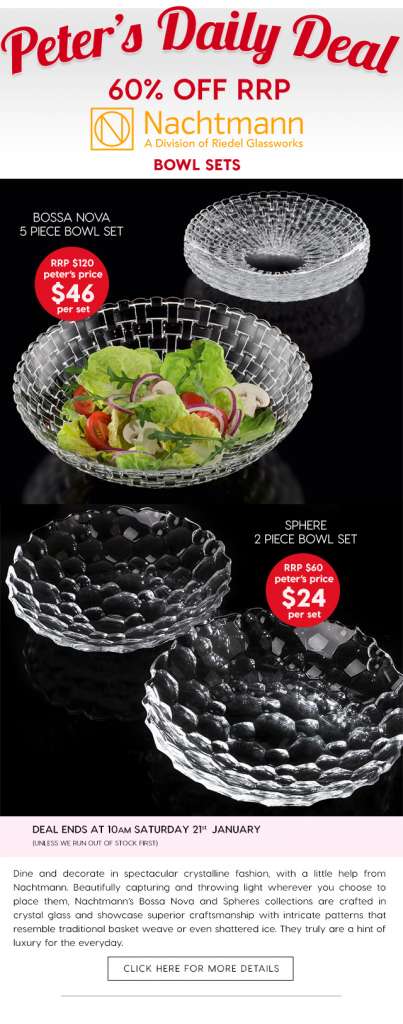 60% off Nachtmann Bowls Sets