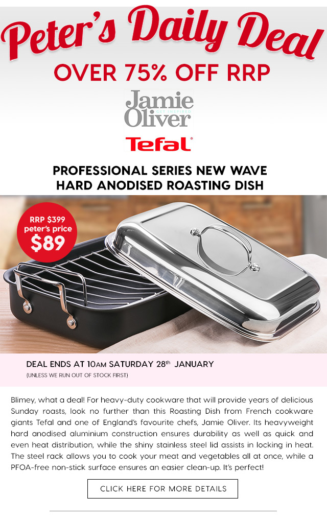 Over 75% off Jamie Oliver for Tefal Professional Series New Wave Hard Anodised Roasting Dish