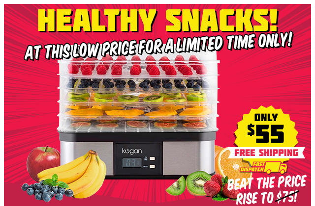 Want Healthier Snacks? Food Dehydrator Only $55!