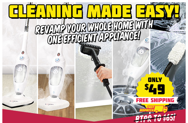 5-in-1 Steam Mop $49 – Unleash the Power of Steam!