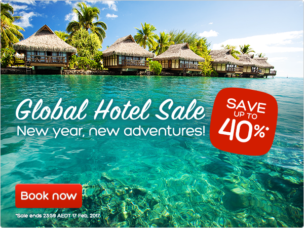 Save up to 40% in our Global Hotel Sale!