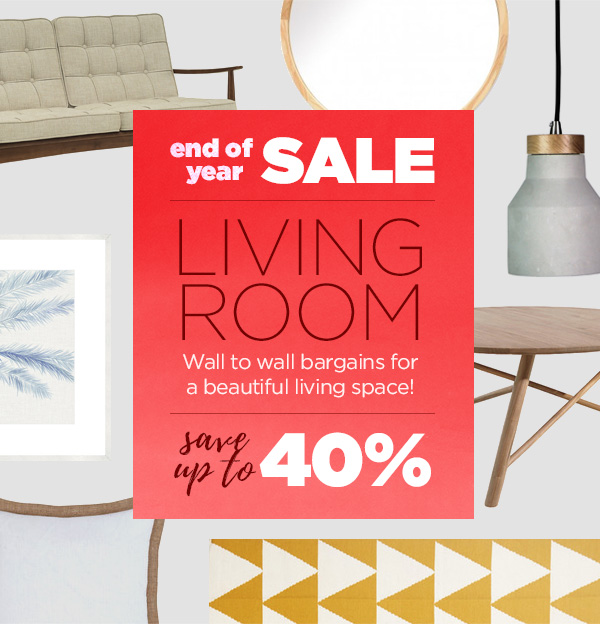 Up to 40% off your new living room style