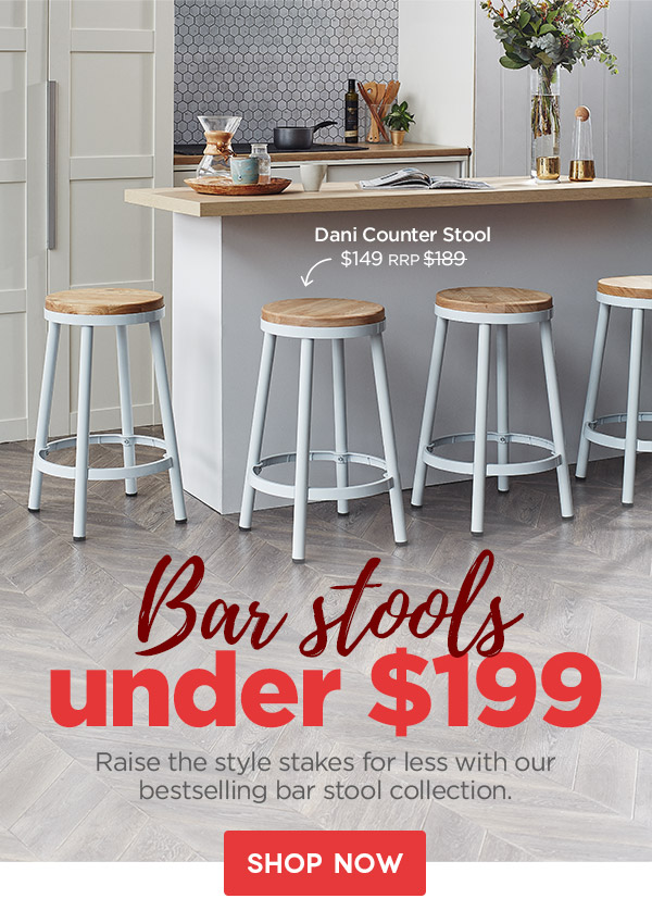 High seating, low prices! Shop bestselling bar stools under $199