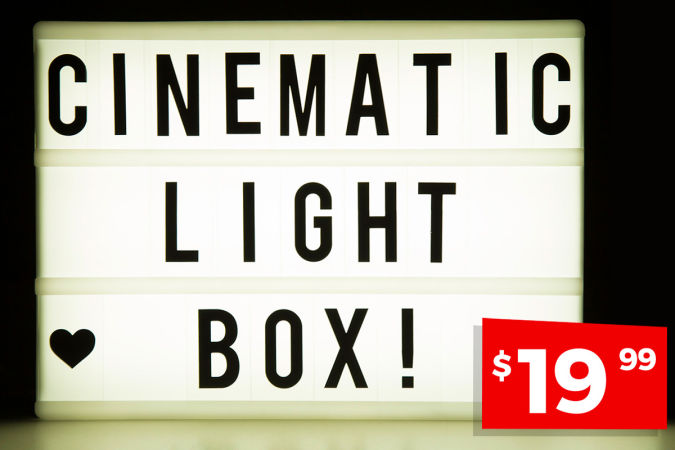 $19.99 Cinematic 90-Letter Light Box – Perfect For Weddings, Birthdays & More!