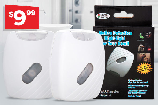 $9.99 Motion Detection Toilet Night Light!