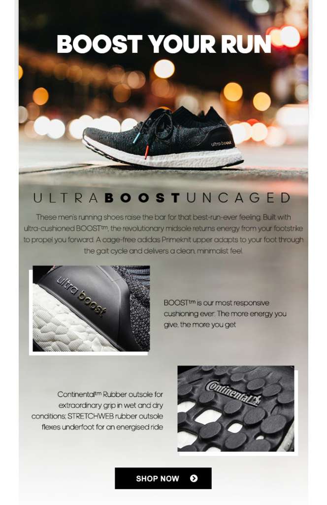 Uncaged energy has dropped: WOMEN RUNNING ULTRABOOST X $260