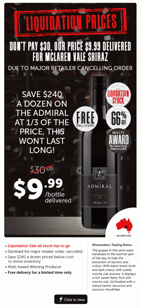 Liquidation Prices & Fɾee Delivery | McLaren Vale Shiraz Plus Chard, Cab & SSB From $6.99 A Bottle