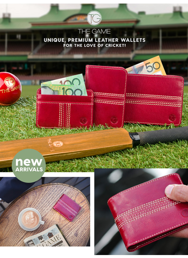 Wallets inspired by the cricket pitch