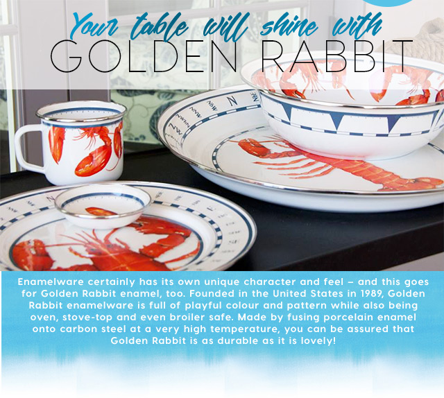 Nostalgic enamelware from Golden Rabbit – now 60% off RRPs