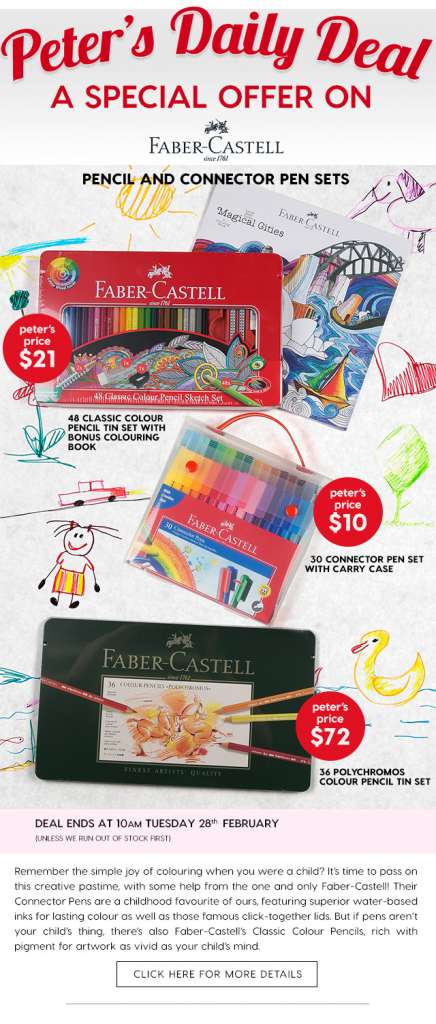 A special offer on Faber-Castell Pencil and Connector Pens Sets